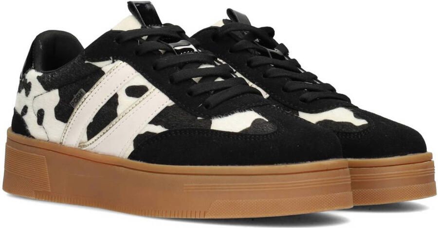 POSH by Poelman Lilly sneakers met koeienprint zwart wit - Foto 2