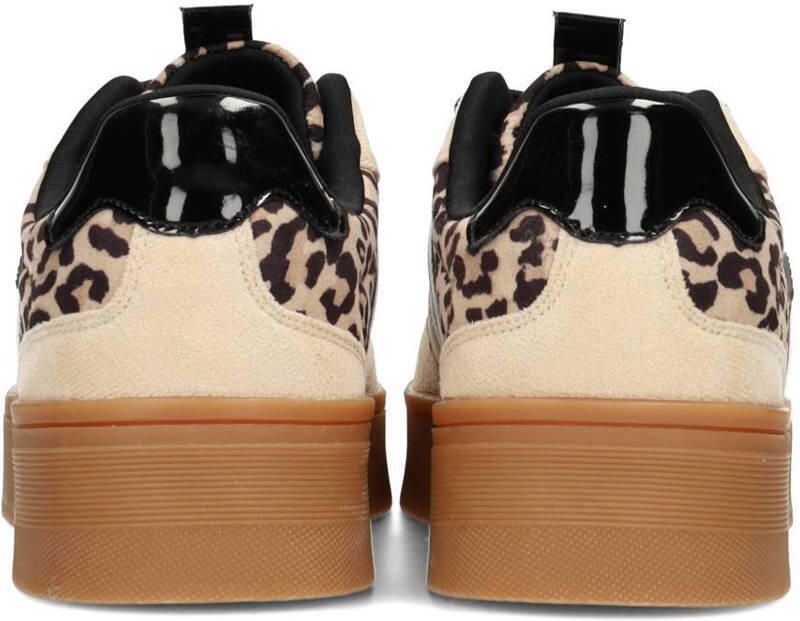 POSH by Poelman Lilly sneakers met panterprint beige zwart - Foto 2
