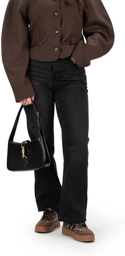 POSH by Poelman Lilly sneakers met panterprint bruin beige - Foto 2