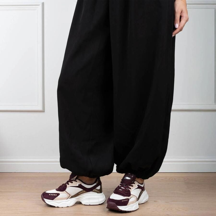 POSH by Poelman Lise chunky imitatieleren sneakers bordeaux wit