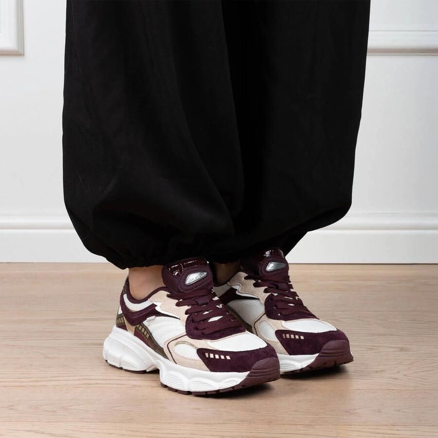 POSH by Poelman Lise chunky imitatieleren sneakers bordeaux wit - Foto 2