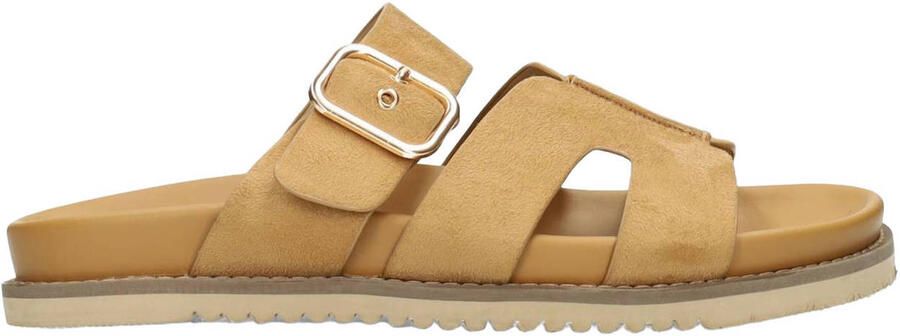 POSH by Poelman Livia suède slippers beige
