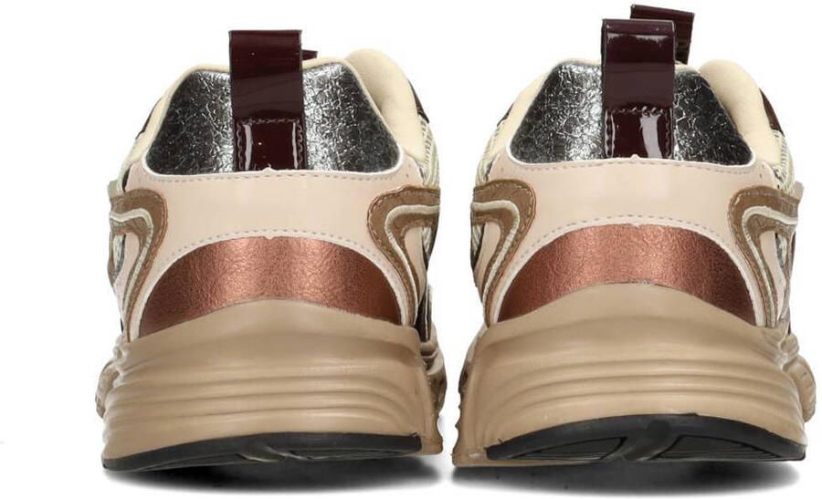 POSH by Poelman LOLA Dames Sneakers Bordeaux Met Bruine Combinatie - Foto 3