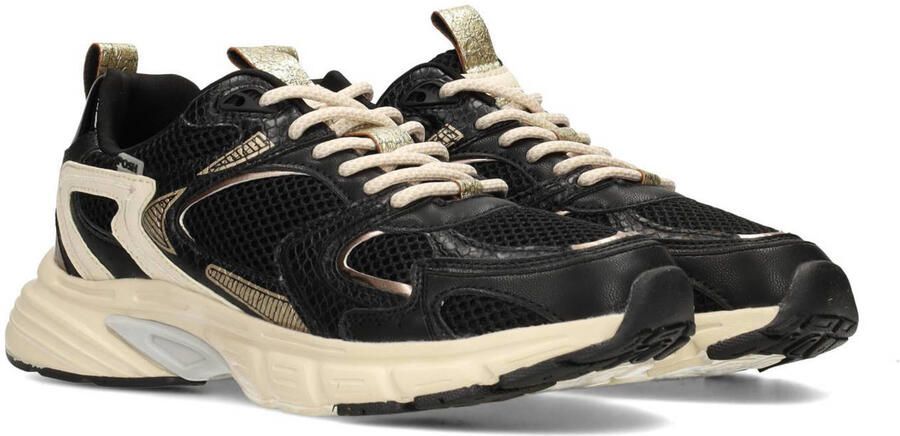 POSH by Poelman LOLA Dames Sneakers Zwart Met Goud Combinatie - Foto 3