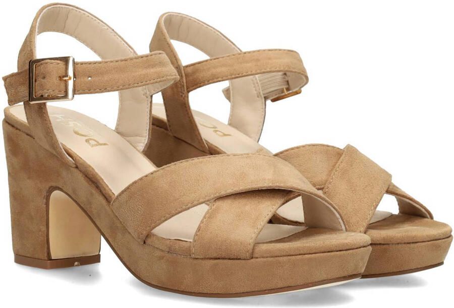 POSH by Poelman Mary sandalen met blokhak beige - Foto 2
