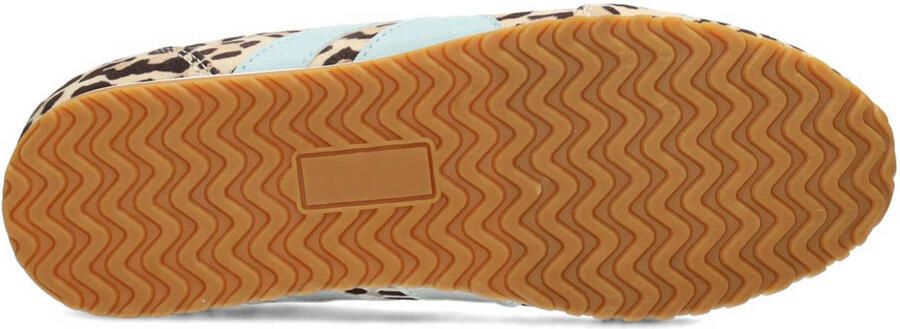 POSH by Poelman Maxine sneakers met panterprint beige zwart lichtblauw - Foto 2