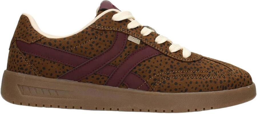 POSH by Poelman MEGAN Dames Sneakers Beige met dierenprint - Foto 3