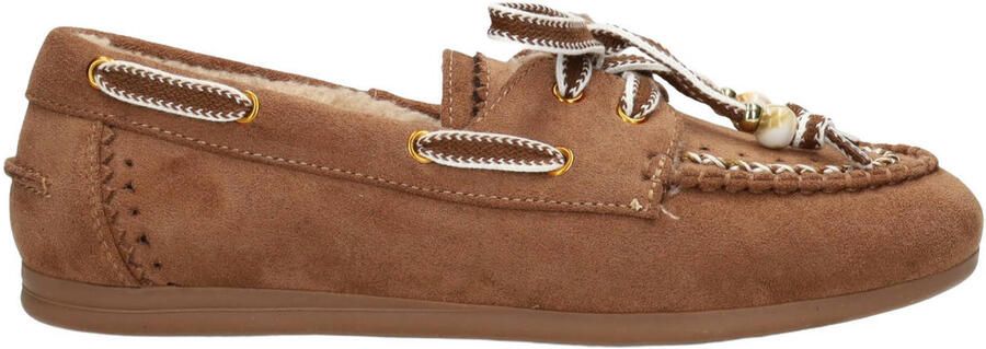 POSH by Poelman Melody suèdelook bootschoenen cognac