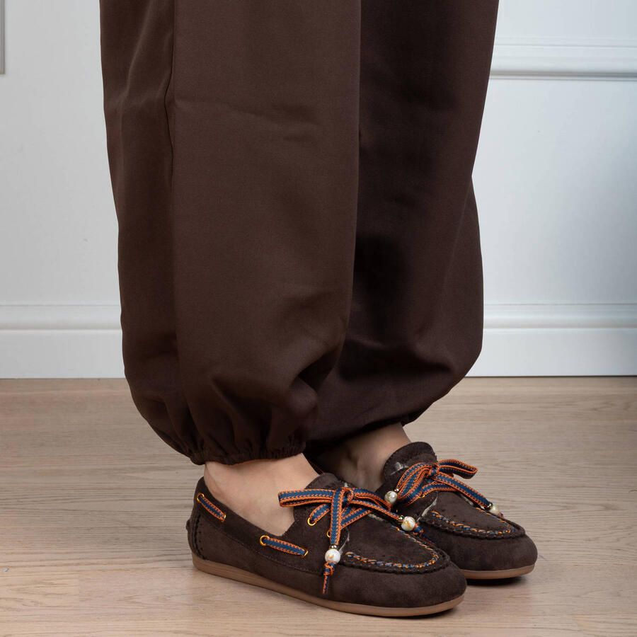 POSH by Poelman Melody suèdelook bootschoenen donkerbruin - Foto 2