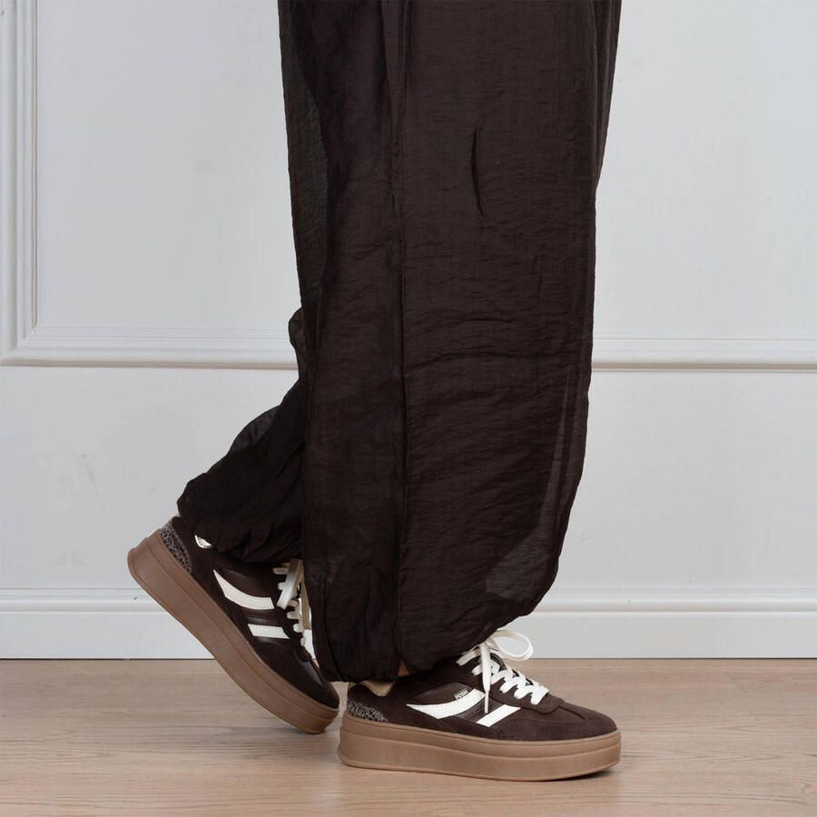 POSH by Poelman Millie leren sneakers bruin - Foto 2