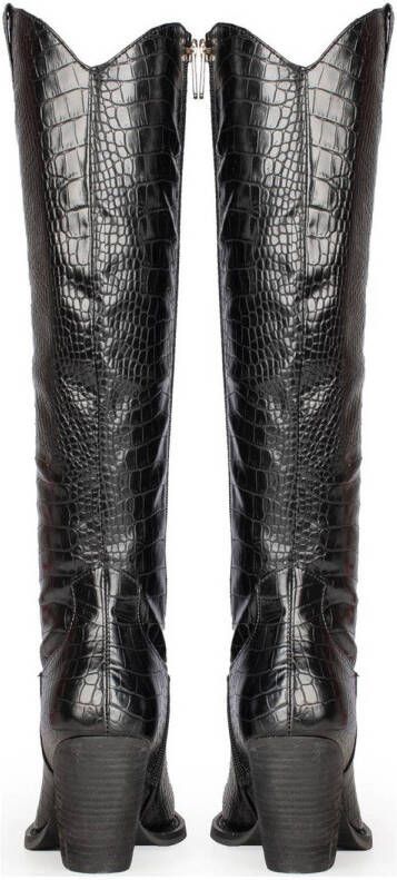 PS Poelman POSH by Poelman Nuna laarzen met slangenprint zwart