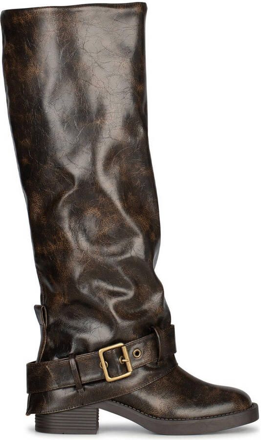 POSH by Poelman Patty bikerboots donkerbruin
