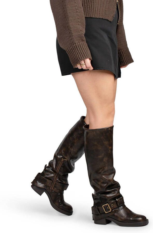 POSH by Poelman Patty bikerboots donkerbruin - Foto 2