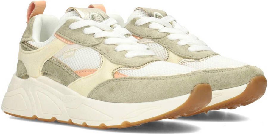 POSH by Poelman Rosie chunky sneakers wit lichtgroen - Foto 3