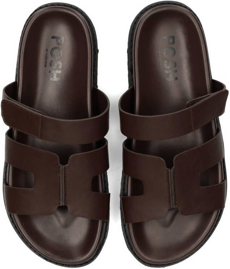 POSH by Poelman SCOTTIE Dames Slippers Donker bruin - Foto 2