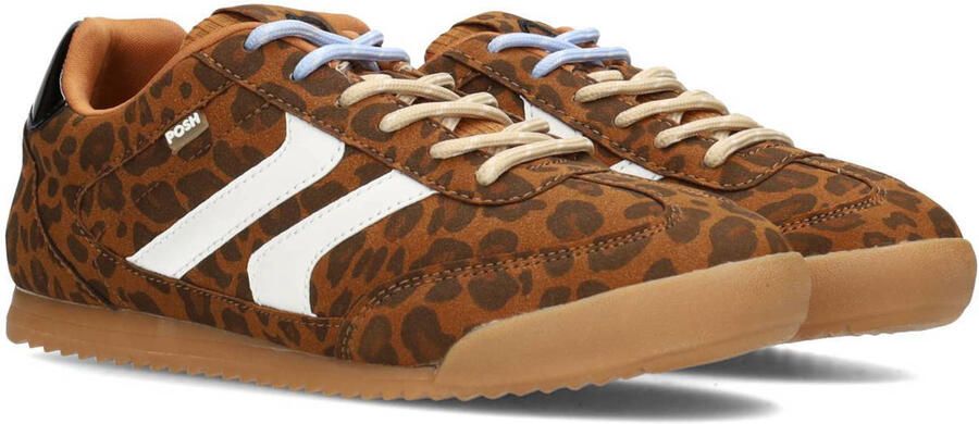 POSH by Poelman SKYE Dames Sneakers Bruin Met Dierenprint - Foto 3