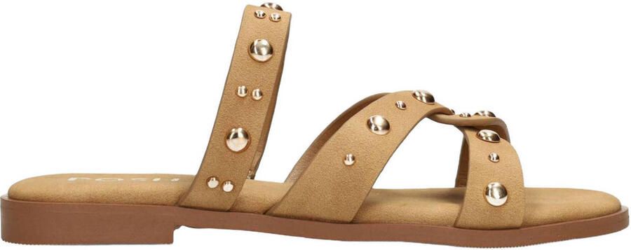 POSH by Poelman LINDE Dames Slippers Bruin