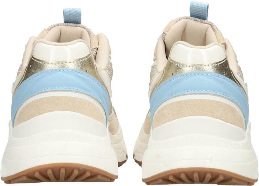 POSH by Poelman ABBY Dames Sneakers Wit met beige en blauw combi - Foto 3