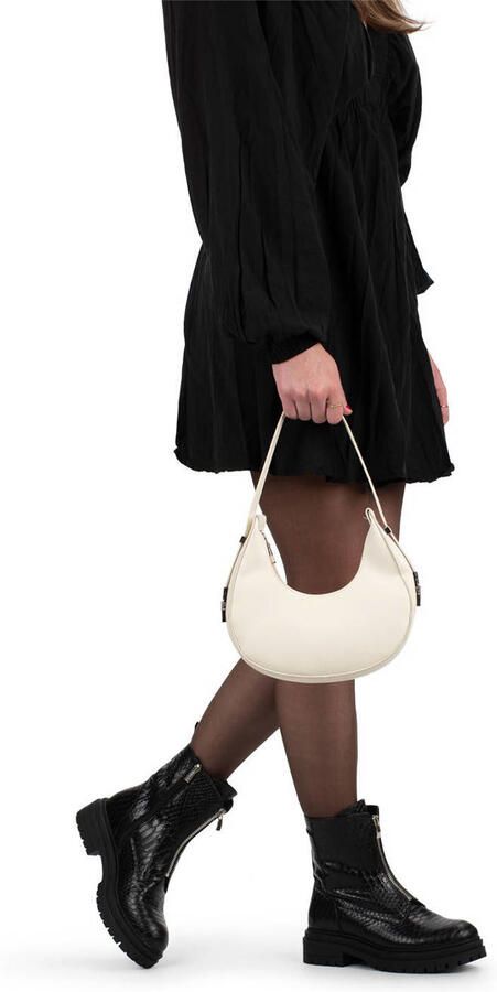 POSH by Poelman Stacey enkellaarzen zwart met slangenprint