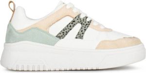 POSH by Poelman ROXY Dames Sneakers Wit met groene combinatie