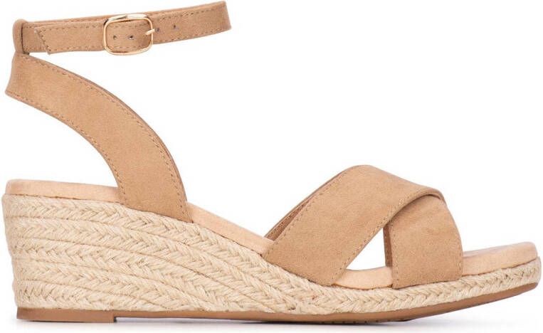 POSH by Poelman NOVI Dames Sandalen Licht Bruin