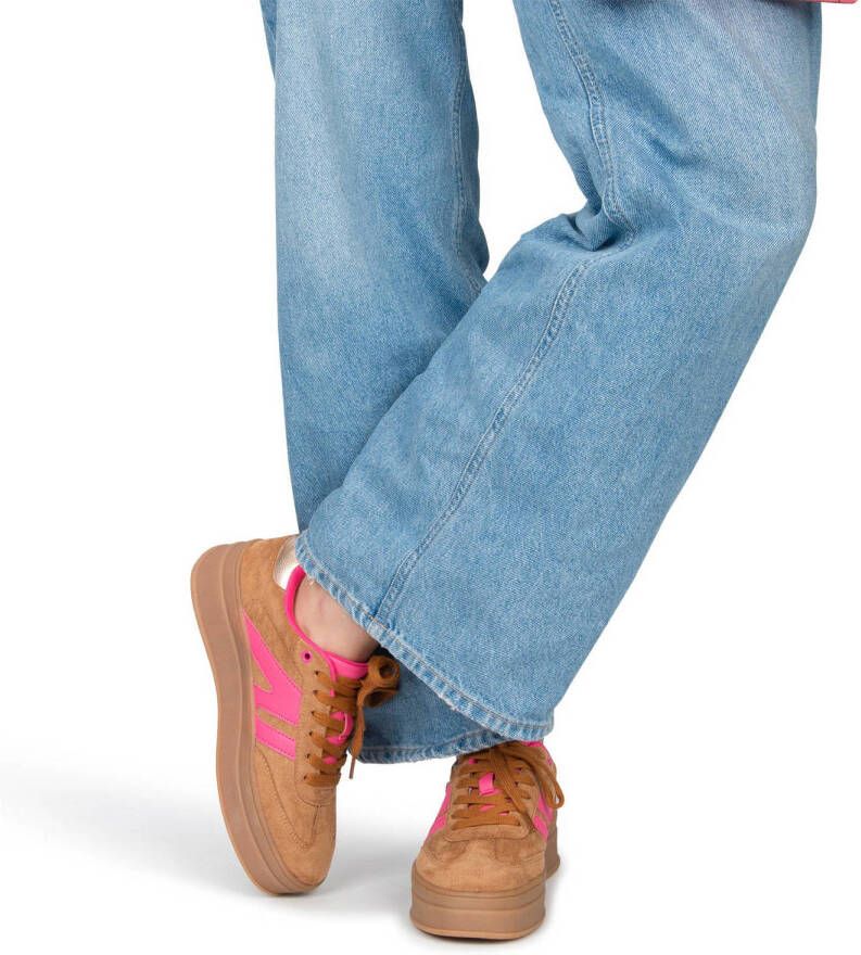 POSH by Poelman sneakers camel roze
