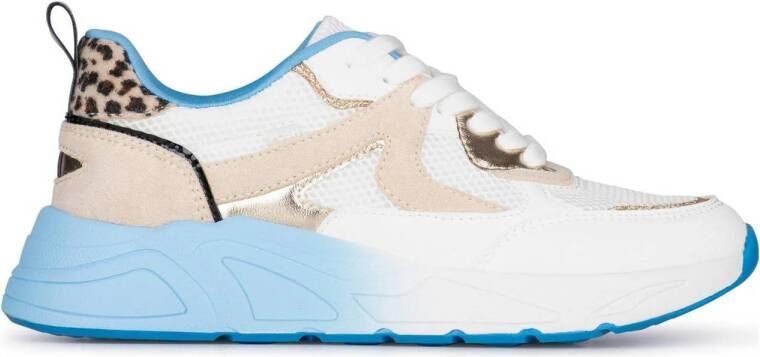 POSH by Poelman Stacey chunky sneakers blauw wit