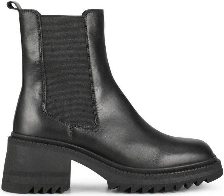 PS Poelman ATENE leren chelsea boots zwart