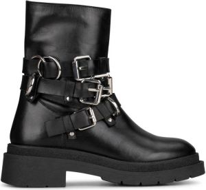 PS Poelman Benni leren bikerboots zwart