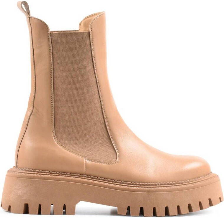 PS Poelman Boost leren chelsea boots lichtbruin