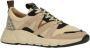 PS Poelman chunky leren sneakers beige zwart Meisjes Leer Meerkleurig 38 - Thumbnail 1
