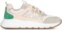 PS Poelman Cibel chunky leren sneakers groen beige - Thumbnail 1