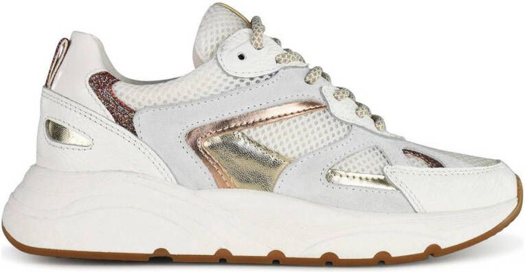 PS Poelman Cibel leren sneakers wit goud