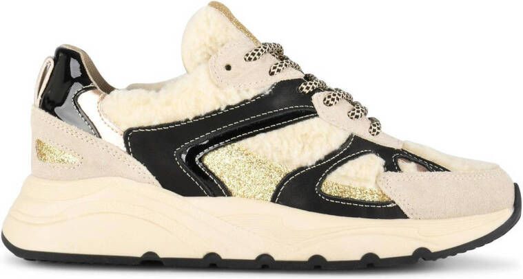 PS Poelman Cibel suède sneakers beige multi