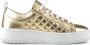 PS Poelman Esquimo Dames 39 Quilted Leren Tennis Sneakers Goud - Thumbnail 1