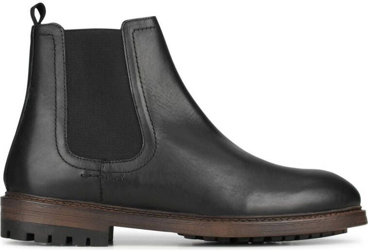 PS Poelman HOMBRE leren chelsea boots zwart