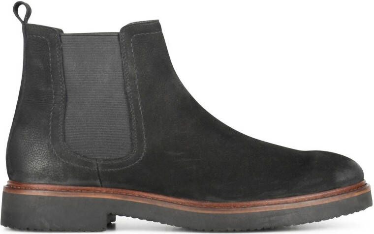 PS Poelman Hudson nubuck chelsea boots zwart