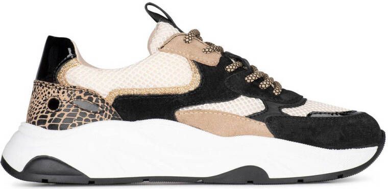 POELMAN LPIVA-01POE Black Off white Zwart Mesh Lage sneakers Dames