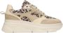 PS Poelman Jana chunky suède sneakers beige panter - Thumbnail 1