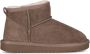 PS Poelman Lammy gevoerde suède enkelboots taupe Bruin Meisjes Suede Effen 31 - Thumbnail 1