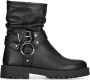 PS Poelman Lein leren bikerboots zwart - Thumbnail 1