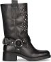 POELMAN Leren cowboylaars met studs Zwart Leer Cowboy laarzen Dames - Thumbnail 1