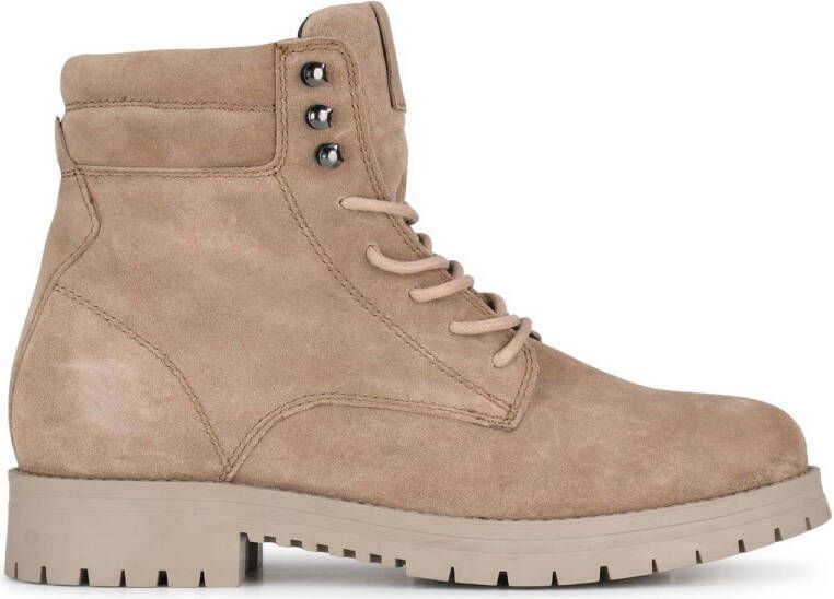 PS Poelman MARIO suede veterboots zand