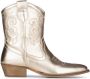 PS Poelman Dames Cowboylaarzen met Hak Goud Leer Metallic - Thumbnail 1