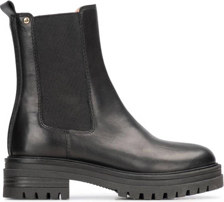 PS Poelman Monk leren chelsea boots zwart Meisjes Leer Effen 33