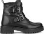 POELMAN LPMONK-69POE Zwart Leer Biker boots Dames - Thumbnail 1