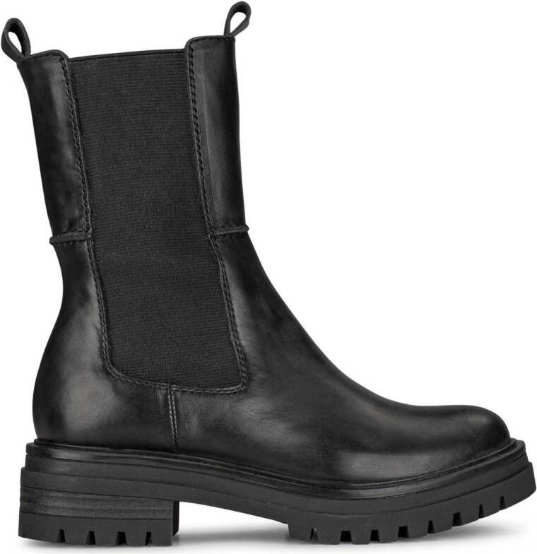 PS Poelman Monk leren chelsea boots zwart