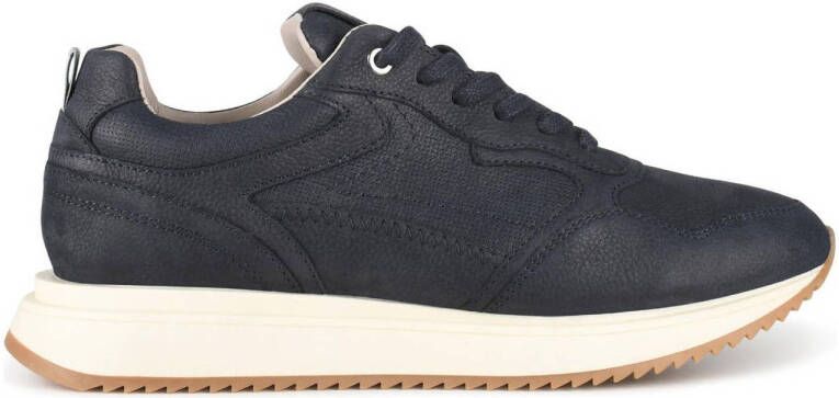 PS Poelman Nash nubuck sneakers donkerblauw