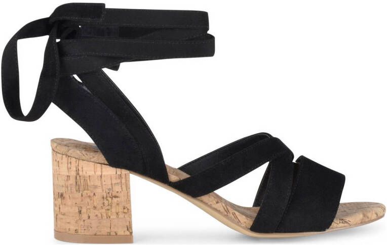 PS Poelman Nicka sandalettes zwart - Schoenen.nl