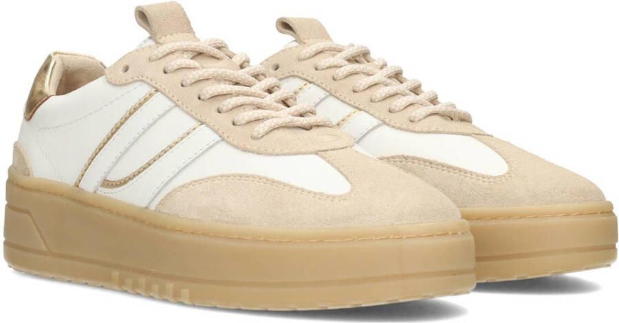 PS Poelman Sneakers laag 'ANEMONE' beige goud wit - Foto 3